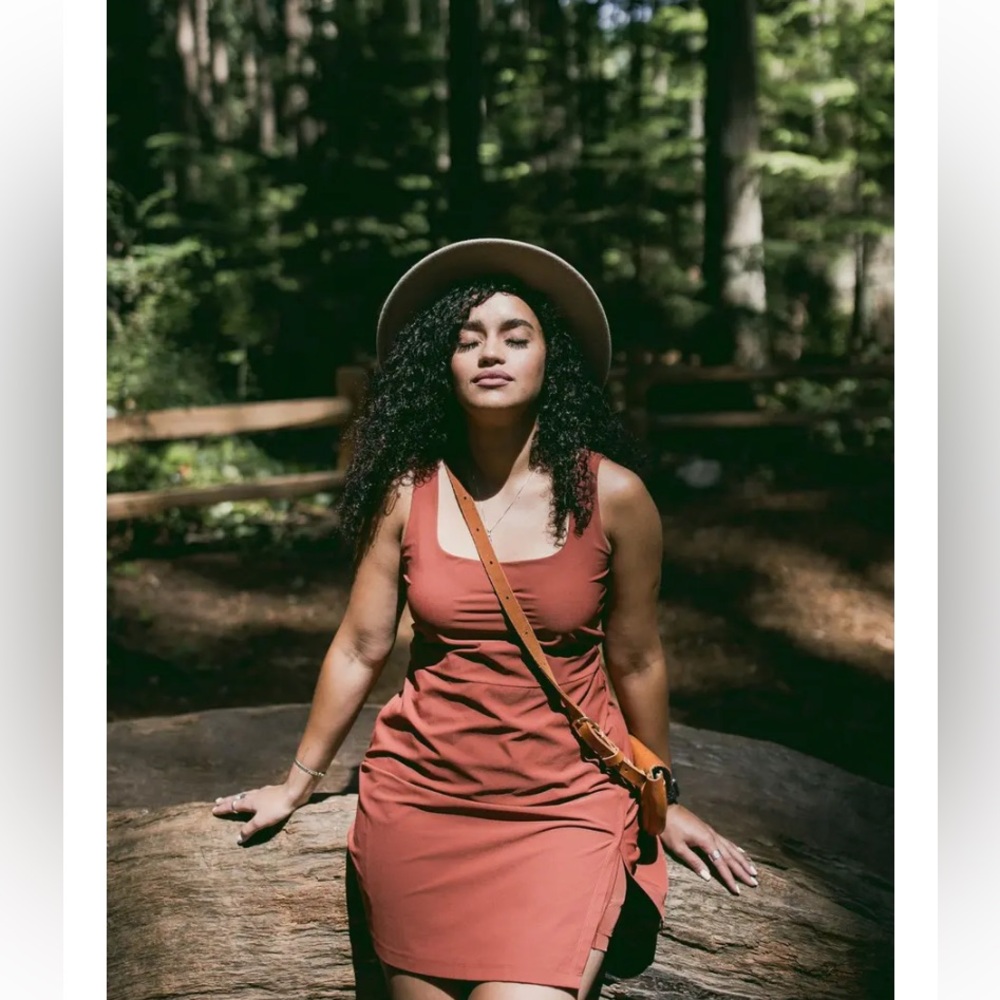 Outdoors Rust Mini Dress